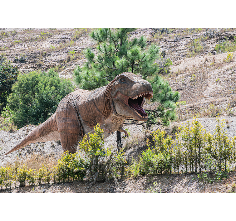 T-rex correndo nas montanhas crianças murais de parede - TenStickers