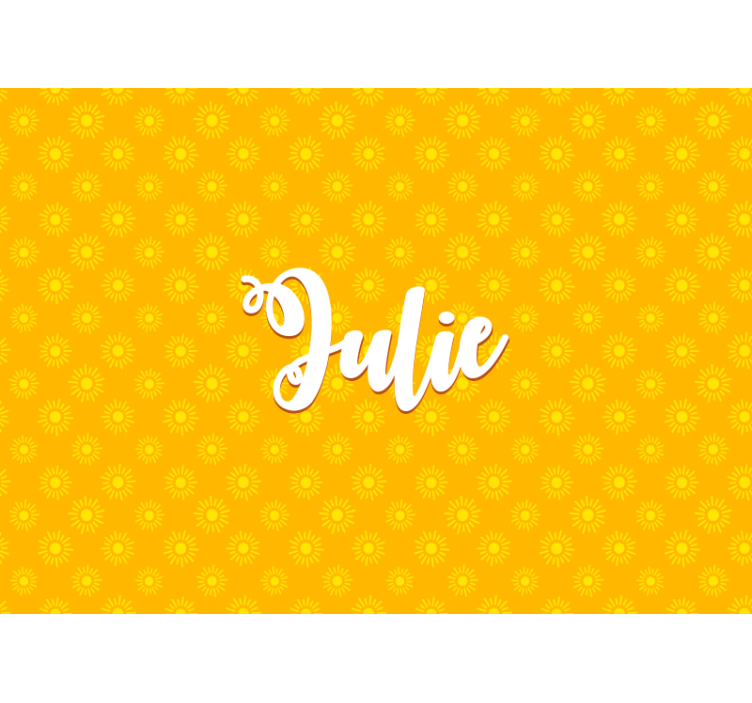 Mural de parede infantil fundo com padrão de girassol - TenStickers