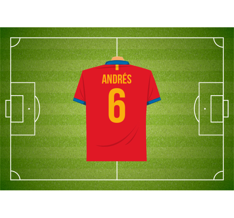 fotomural de parede personalizado de T-shirtde futebol - TenStickers
