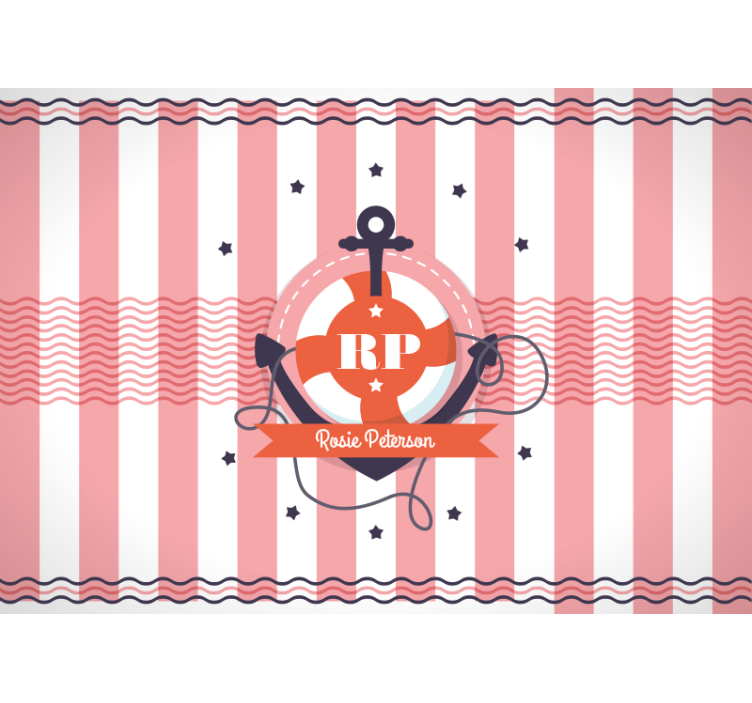 Mural de parede personalizável design náutico personalizado - TenStickers