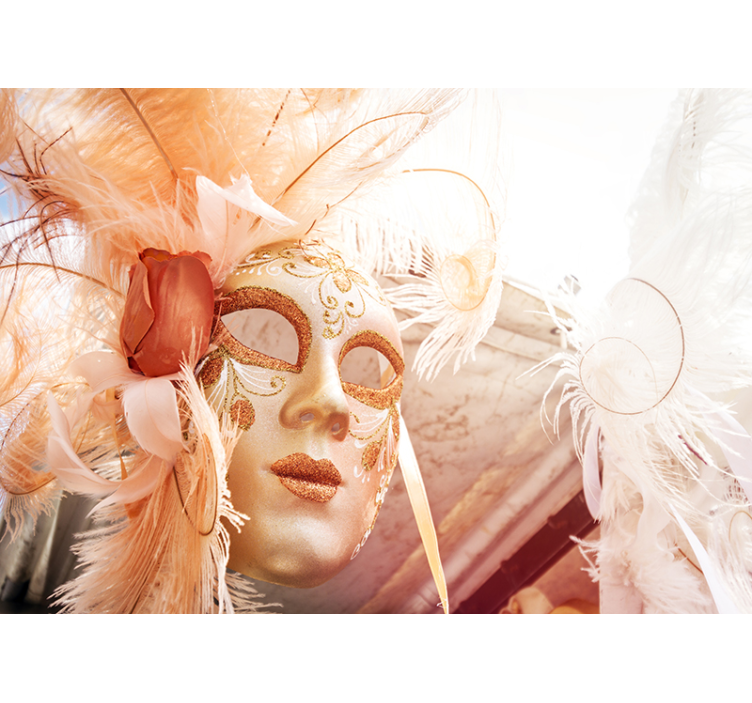 Mural de parede amor máscara de carnaval elegante - TenStickers