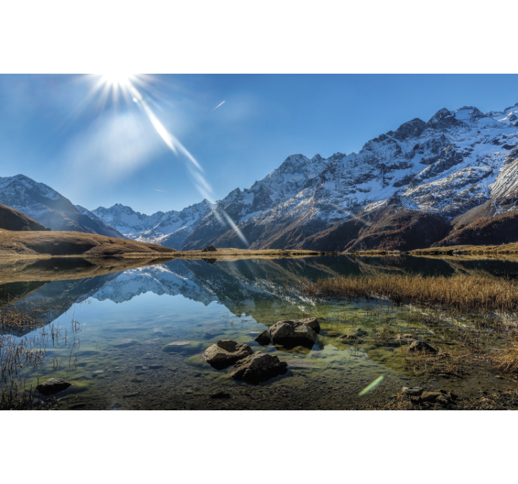 Fotomurais de paisagens reflexo majestoso da montanha - TenStickers