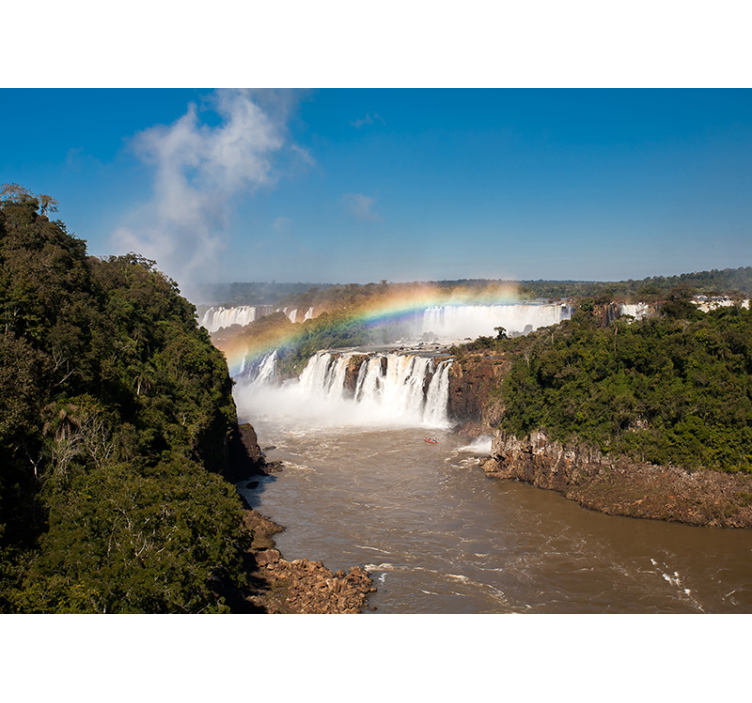 Mural de parede montanha arco-íris das cataratas do iguaçu - TenStickers