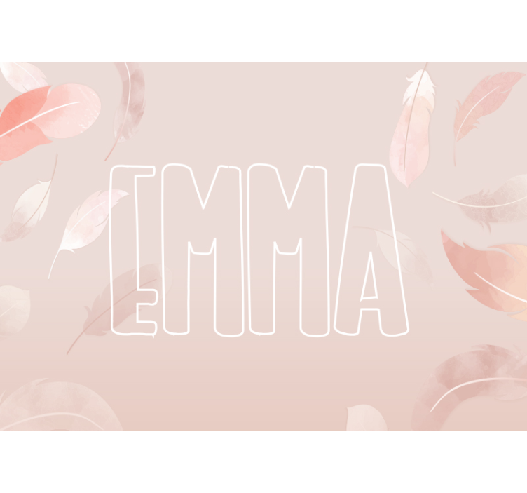 Mural de parede bebés com geração de nomes personalizada - TenStickers