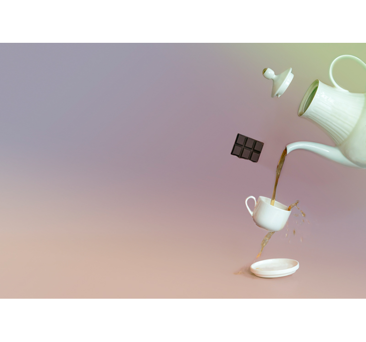 Mural de parede música momentos de chá flutuante - TenStickers