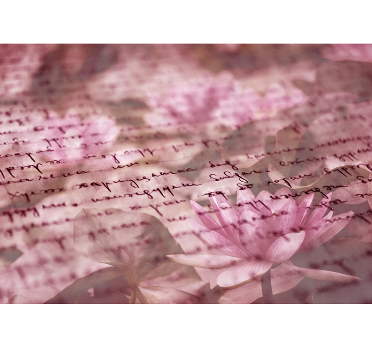 Fotomurais flores escrita floral delicada - TenStickers