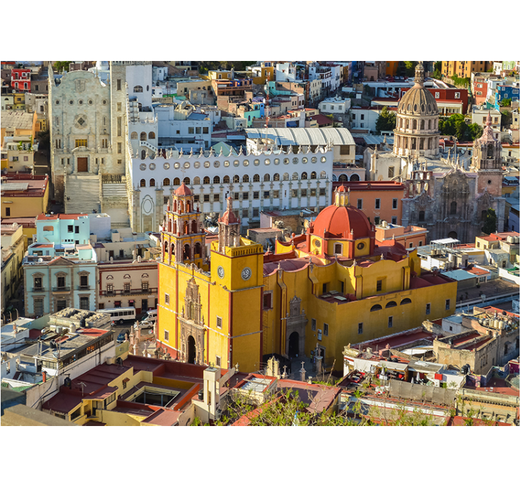 Fotomurais cidades e países catedral amarela histórica - TenStickers