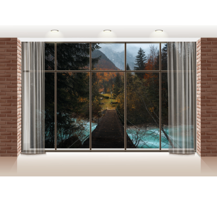 Murais de Parede Janela com vista para a floresta - TenStickers