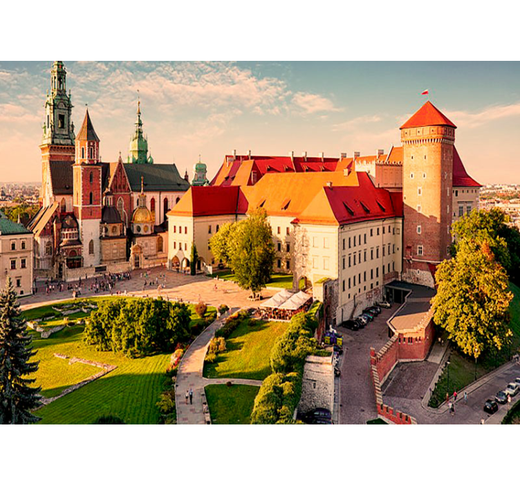 Fotomurais cidades e países paisagem histórica do castelo - TenStickers