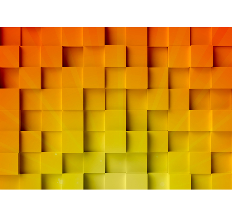 Fotomurais texturas e padrões motivo cubo geométrico - TenStickers