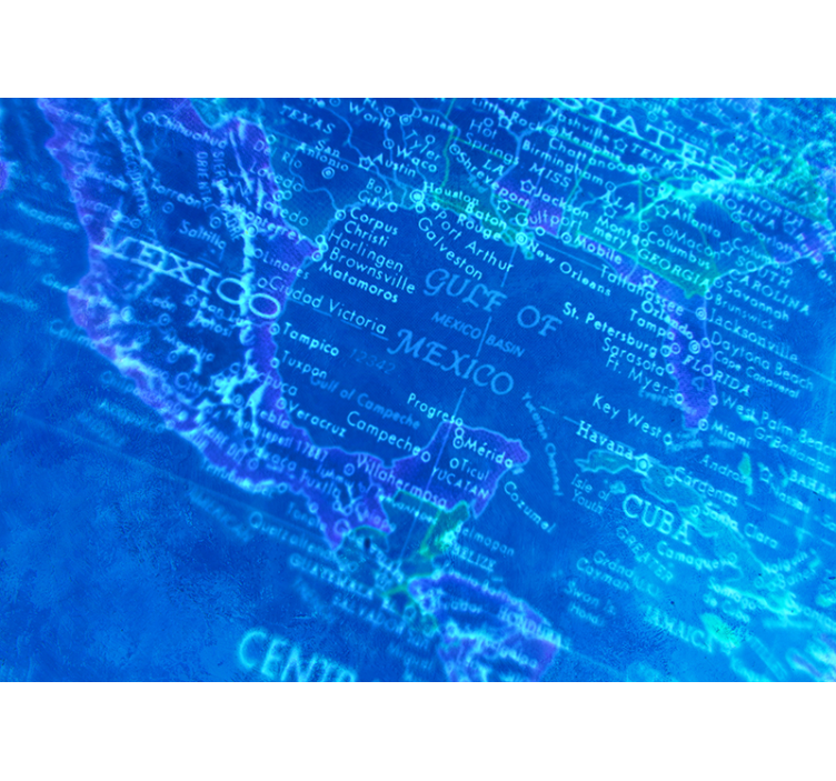 Mural de parede mapa mundial com design vintage - TenStickers