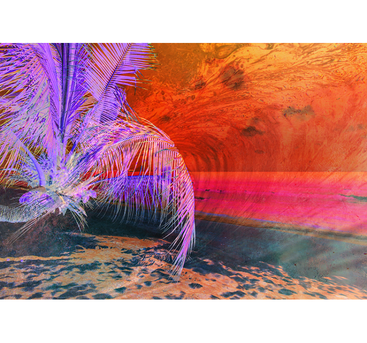 Mural de parede natureza refúgio na praia tropical - TenStickers