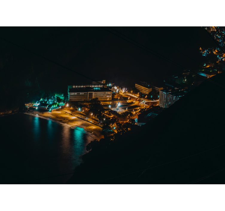 Fotomurais cidades e países vista noturna da cidade - TenStickers