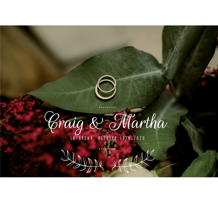 Mural de parede amor alianças eternas - TenStickers