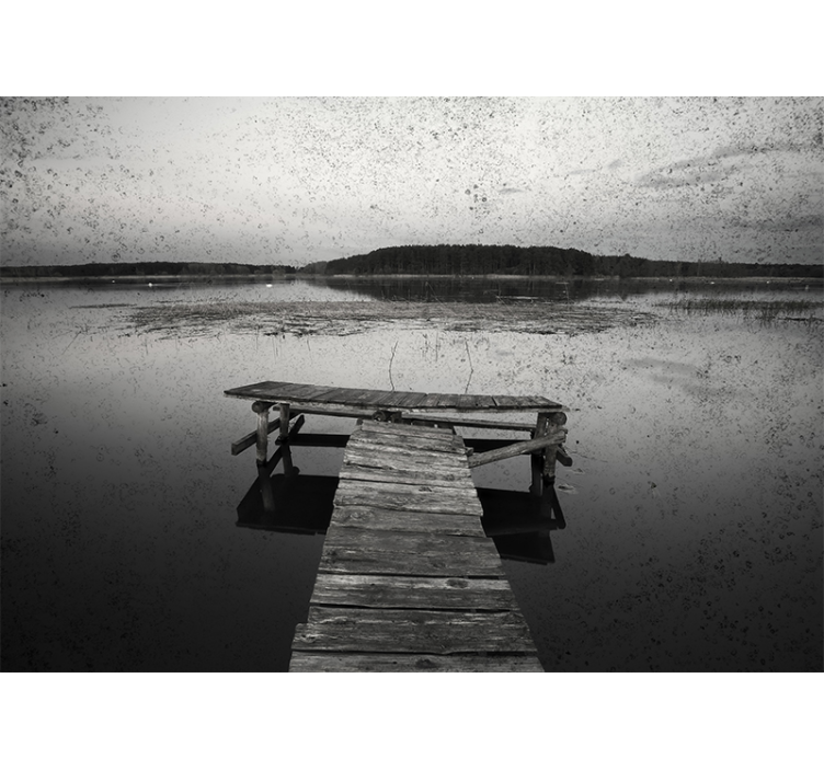 Fotomurais de paisagens reflexos cênicos no cais - TenStickers