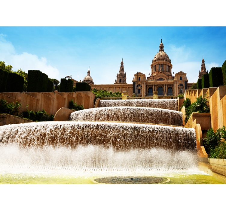 Fotomurais cidades e países Visão luminosa montjuic - TenStickers