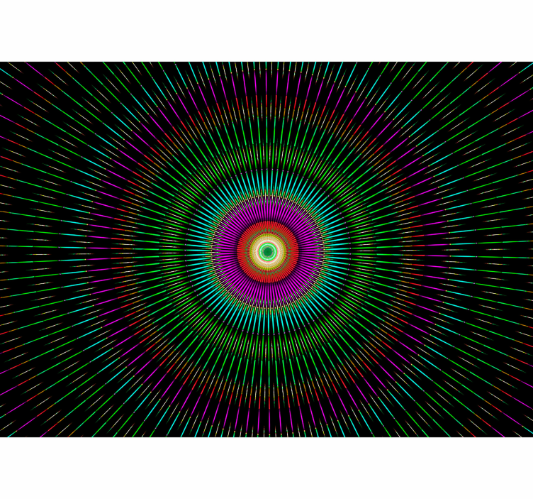 Mural de parede abstrato padrão espiral radiante - TenStickers