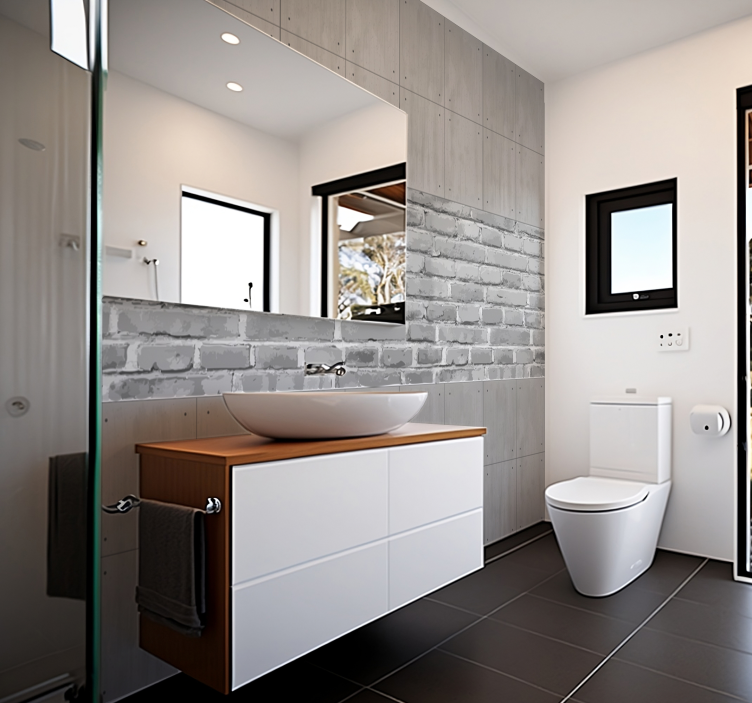 Fotomurais para casa de banho concreto - TenStickers