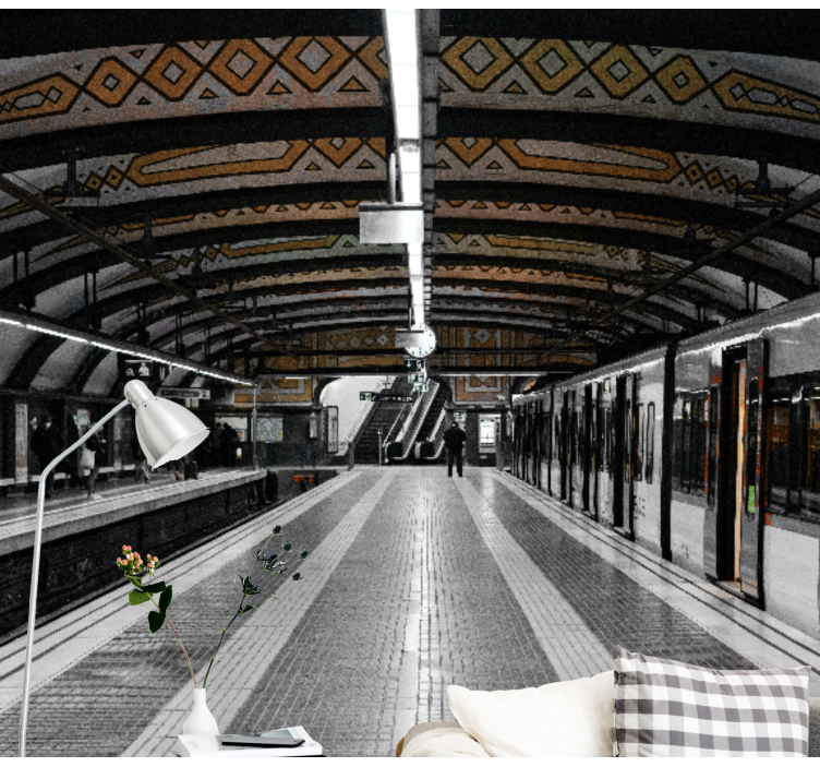 Fotomurais cidades e países arquitetura da estação de metrô - TenStickers