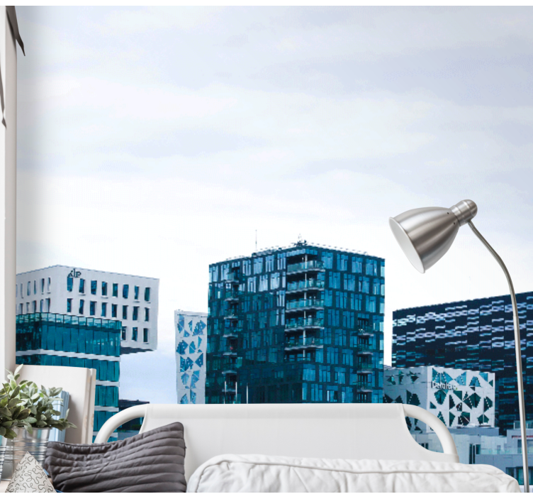 Fotomurais cidades e países horizonte urbano moderno - TenStickers