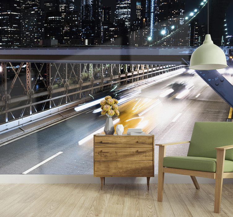 Fotomurais cidades e países luzes da noite na cidade - TenStickers