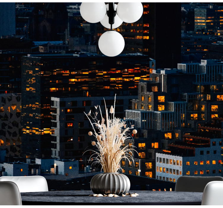 Fotomurais cidades e países noites iluminadas na cidade - TenStickers