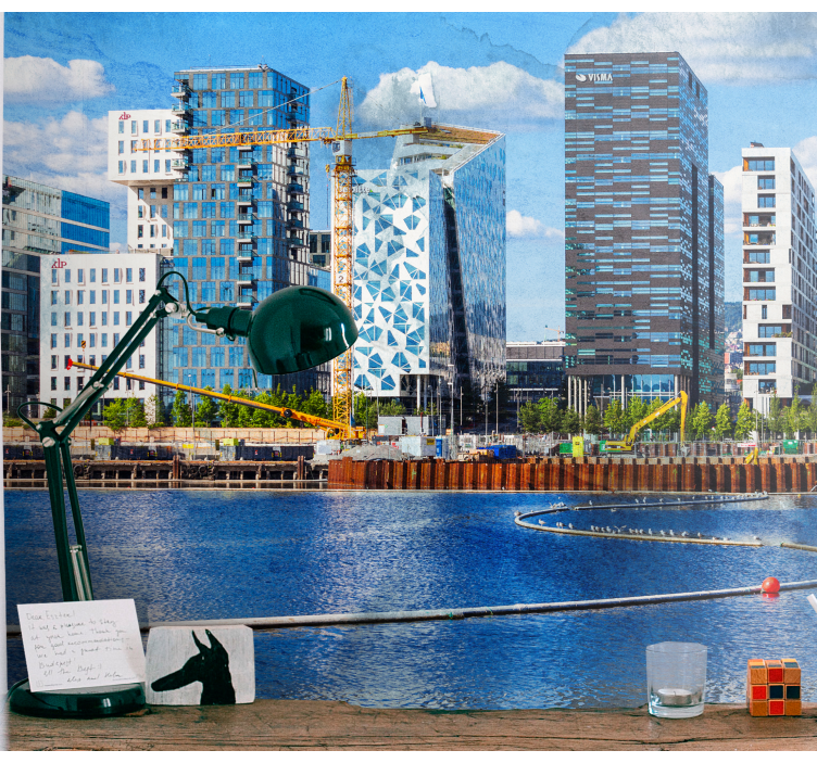 Fotomurais cidades e países paisagem urbana moderna - TenStickers