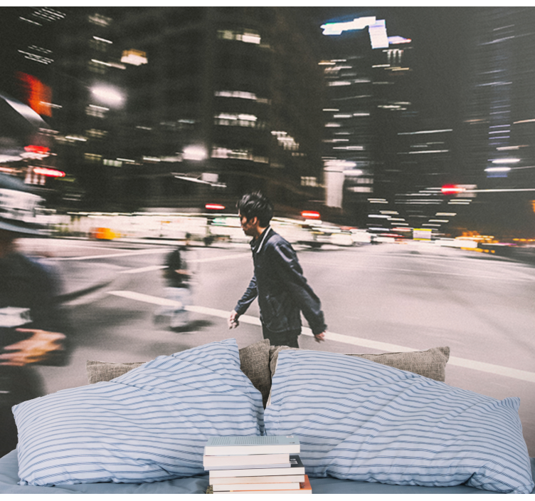 Fotomurais cidades e países patinação noturna urbana - TenStickers