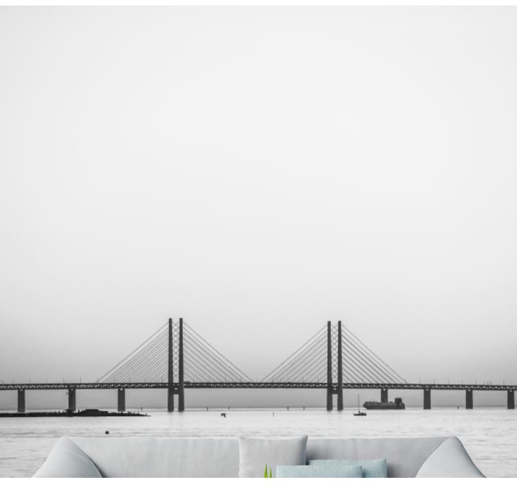 Fotomurais cidades e países ponte sobre Água - TenStickers