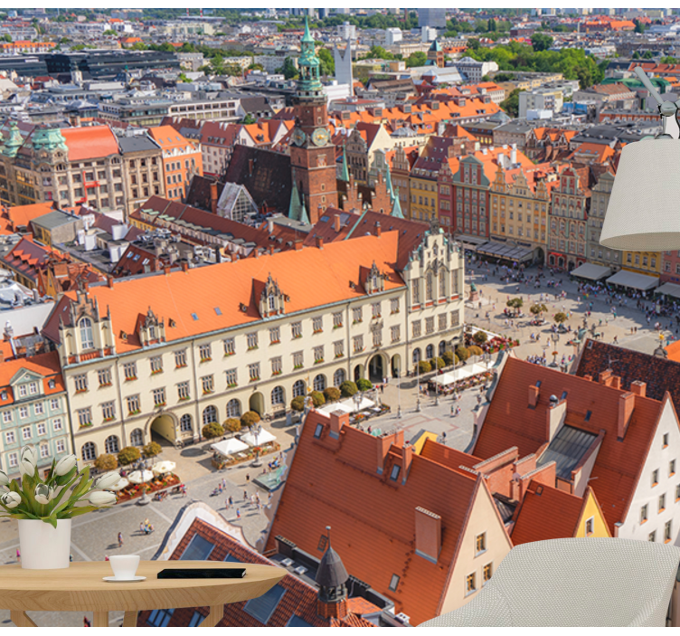 Fotomurais cidades e países vista histórica da cidade - TenStickers