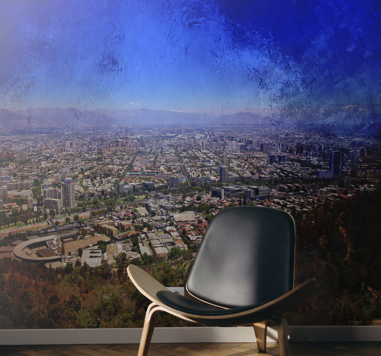 Fotomurais cidades e países vista panorâmica desfocada - TenStickers