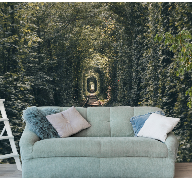Fotomurais de paisagens caminho do túnel da floresta - TenStickers
