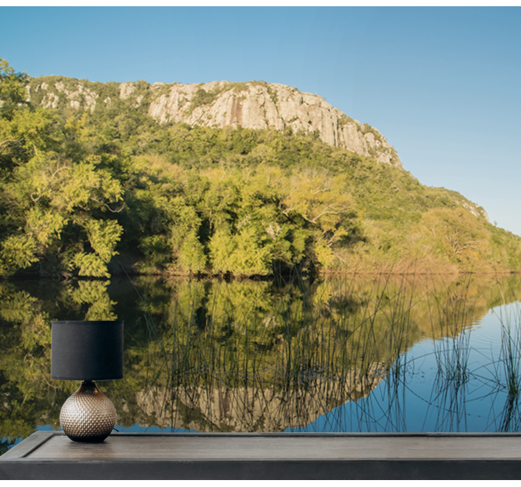 Fotomurais de paisagens cena de reflexão da montanha - TenStickers