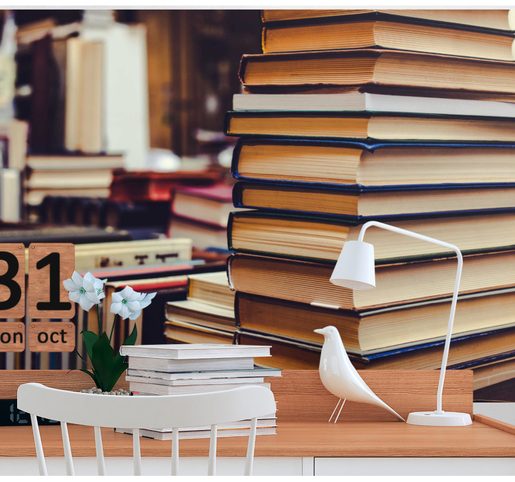 Fotomurais de paisagens coleção de literatura empilhada - TenStickers