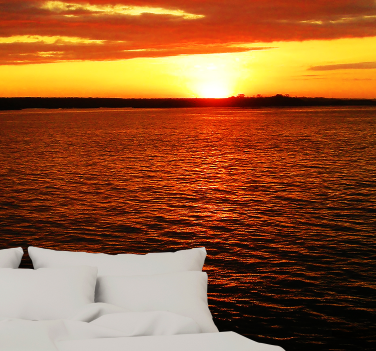 Fotomurais de paisagens crepúsculo acima do oceano - TenStickers