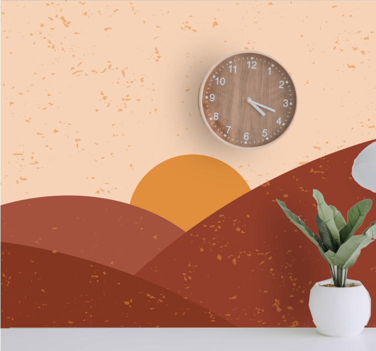 Fotomurais de paisagens crepúsculo acima dos picos - TenStickers