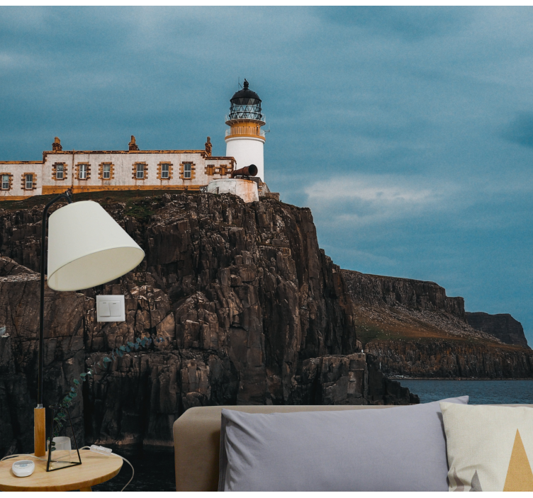 Fotomurais de paisagens farol em penhascos - TenStickers