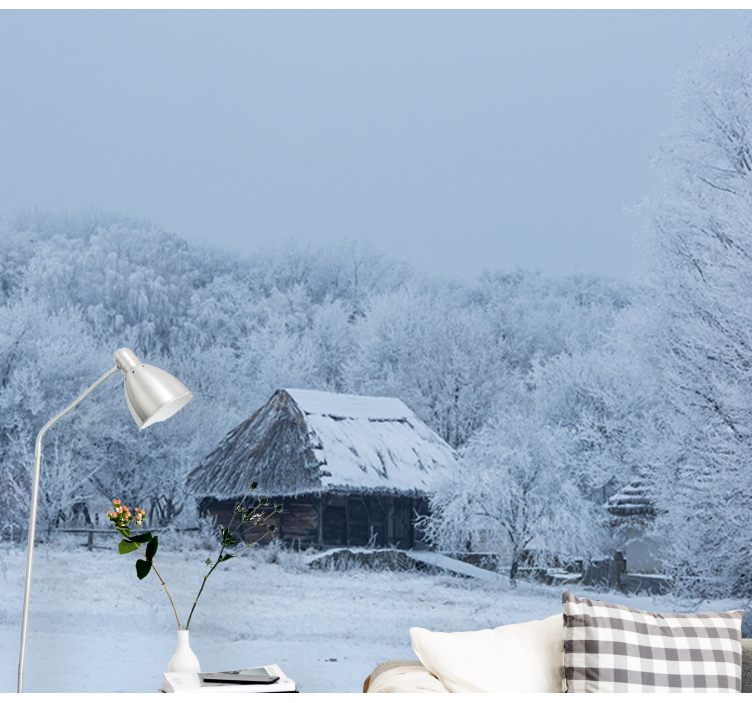 Fotomurais de paisagens paisagem de inverno nevada - TenStickers