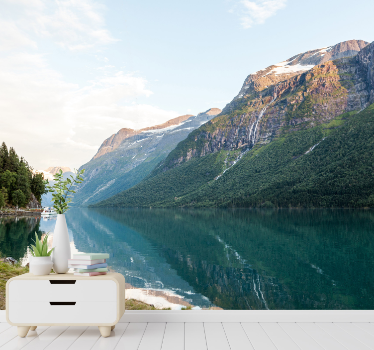 Murais de Parede Paisagem de madeira no lago - TenStickers