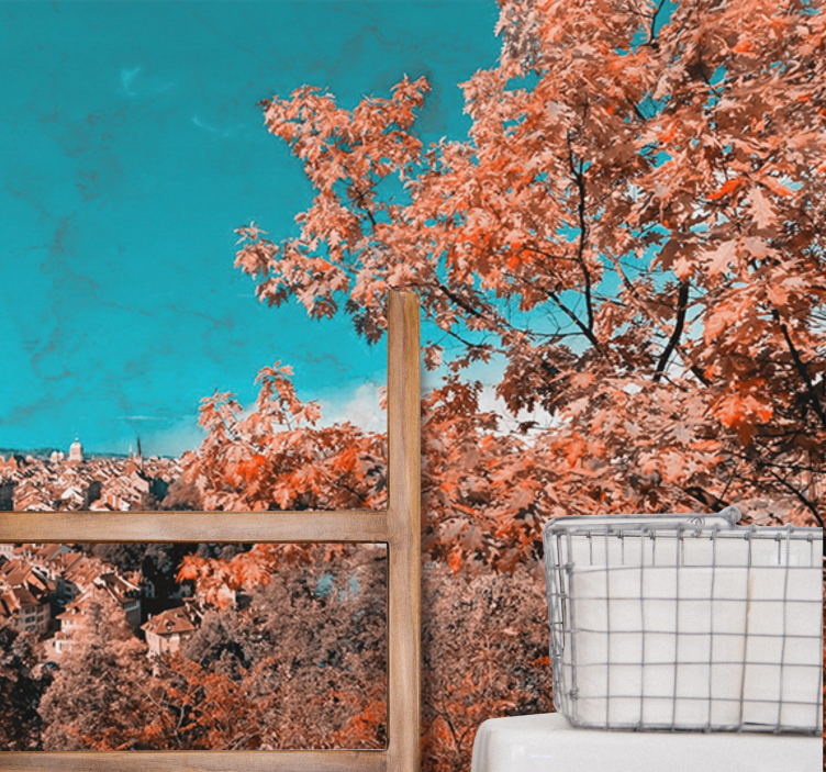 Fotomurais de paisagens paisagem de outono vibrante - TenStickers