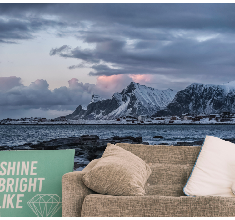 Fotomurais de paisagens picos gelados - TenStickers