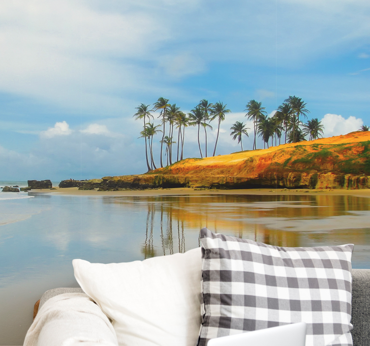 Fotomurais de paisagens reflexo de palmeira - TenStickers