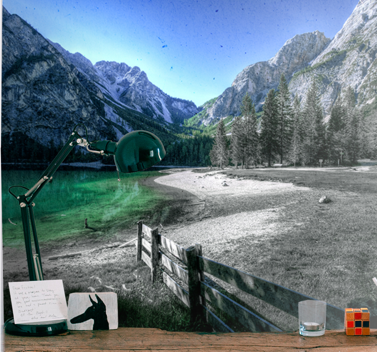 Fotomurais de paisagens serenidade do lago montanhoso - TenStickers