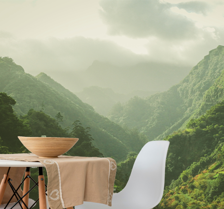 Fotomurais de paisagens vale das montanhas - TenStickers