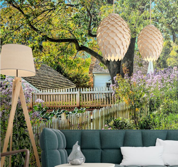 Fotomurais de paisagens vista de jardim sereno - TenStickers