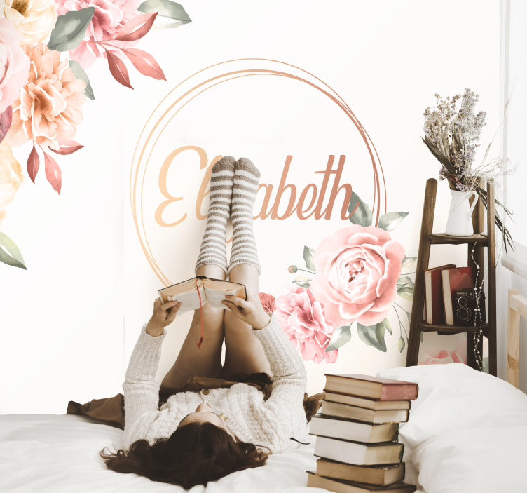 Murais de Parede Quadro de flores com nome - TenStickers