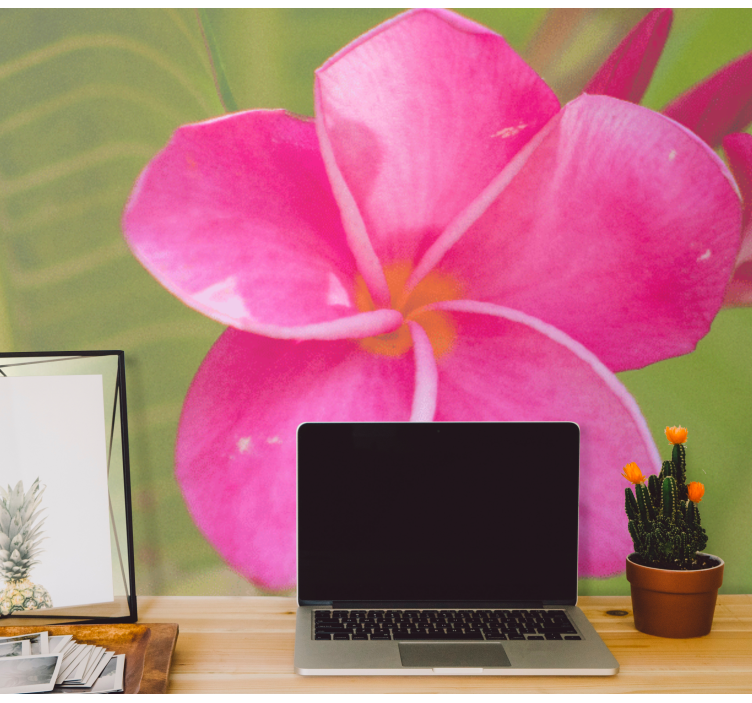 Fotomurais flores acento floral rosa - TenStickers