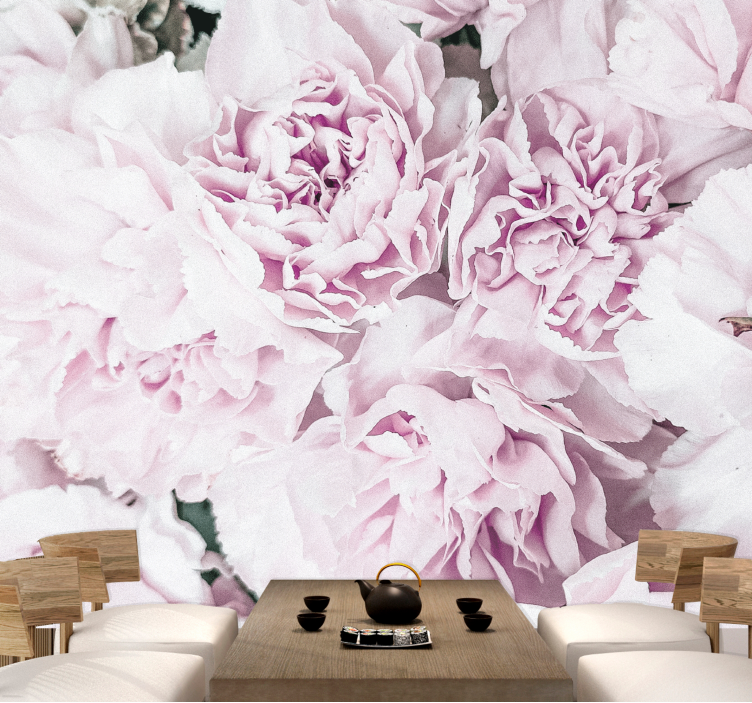 Fotomurais flores botões rosa claro - TenStickers