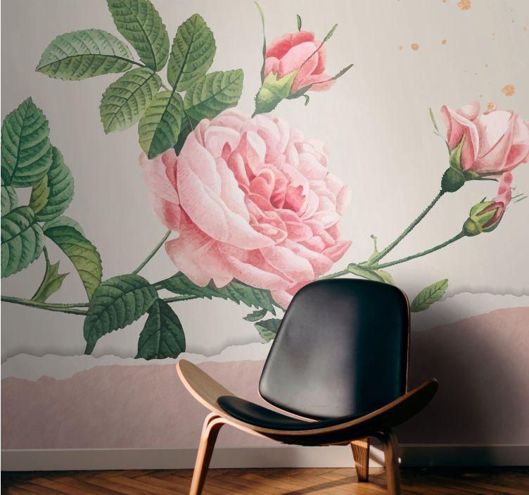 Fotomurais flores buquê de rosas pink - TenStickers