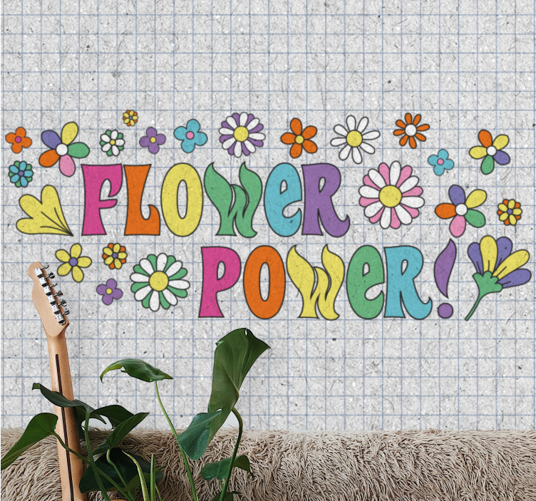 Fotomurais flores com design poder das flores - TenStickers